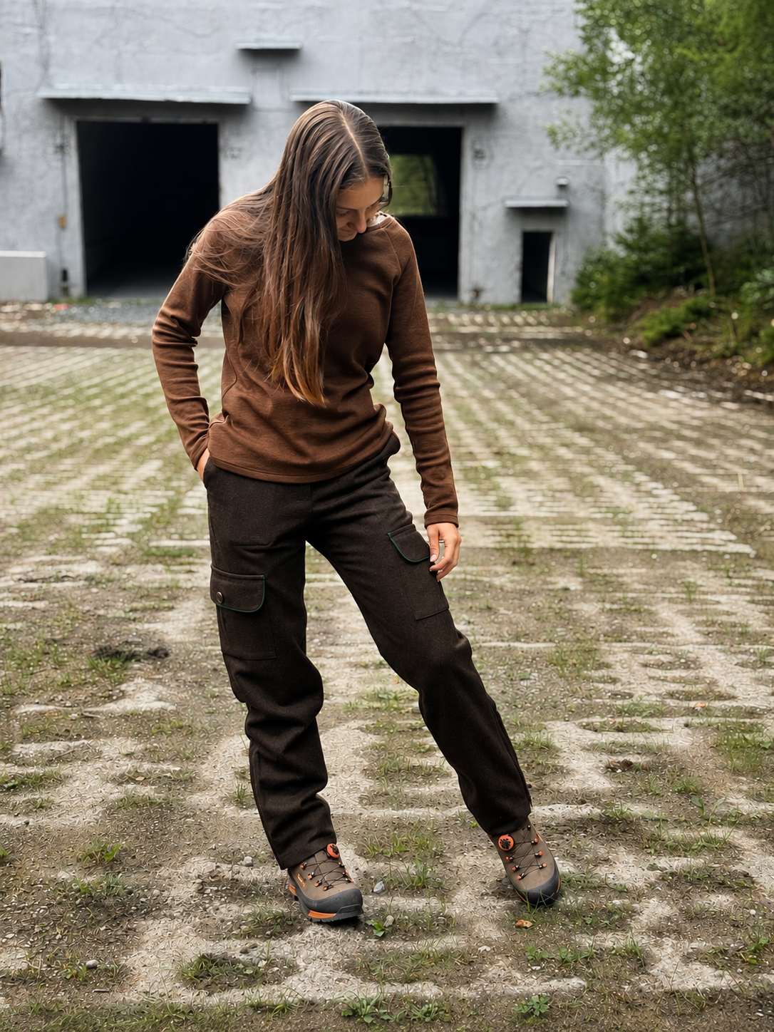 Loden Women's Trousers “Forst” – Green Piping