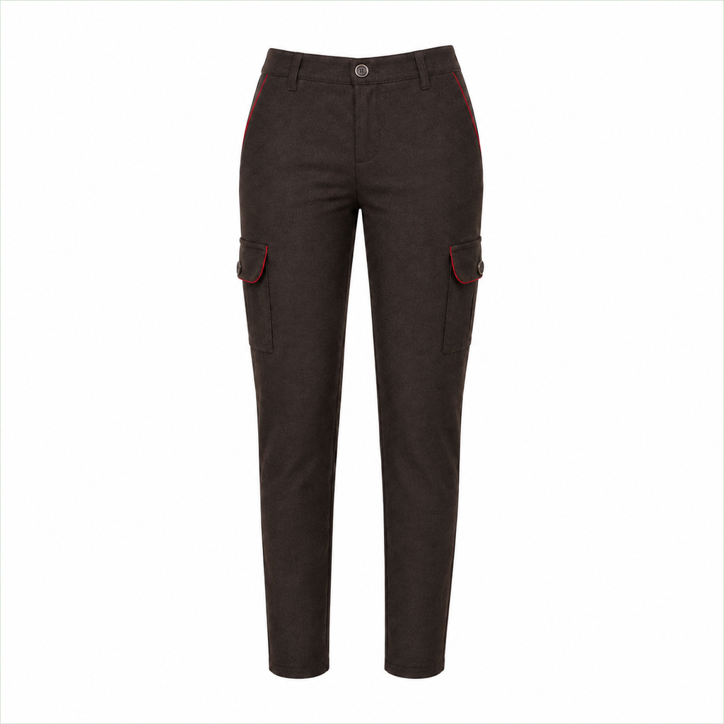Loden Women's Trousers “Forst” – Red Piping