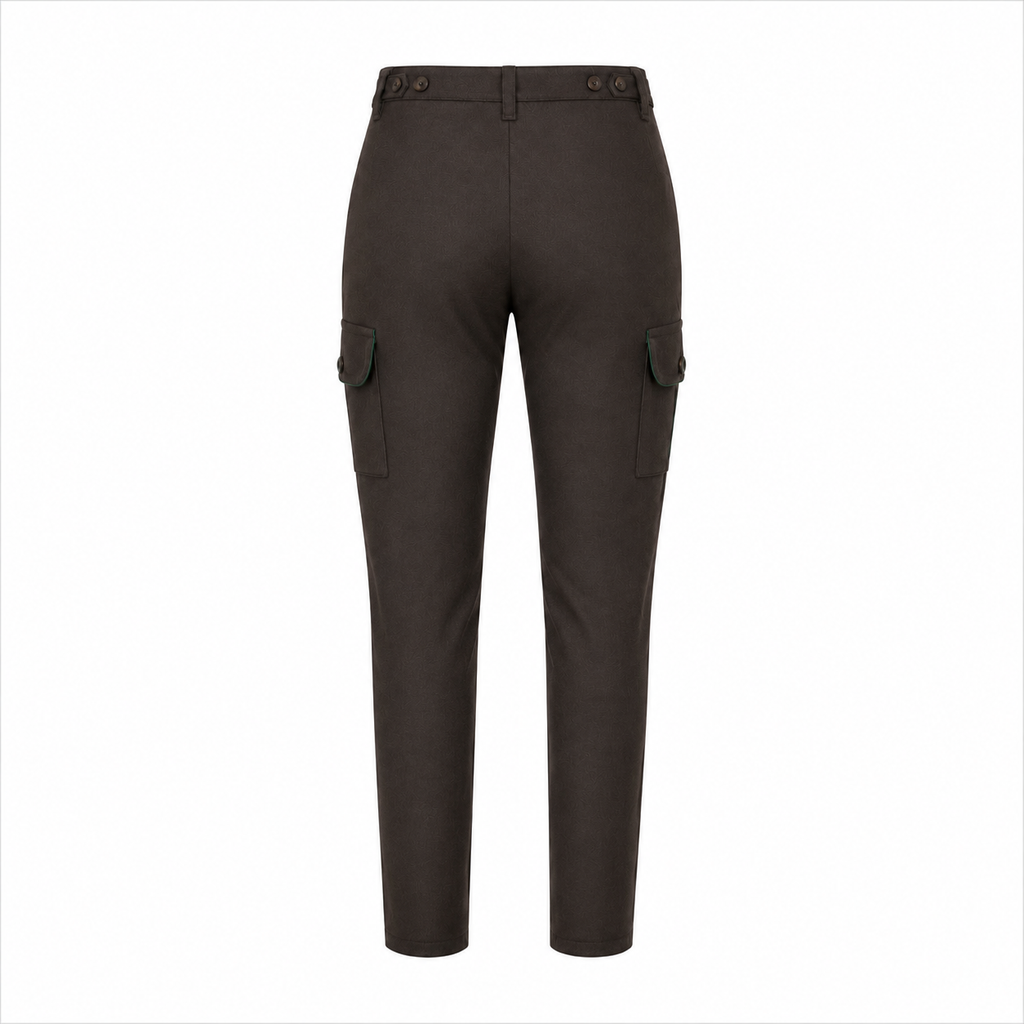Loden Women's Trousers “Forst” – Green Piping