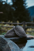 Filzpantoffeln mit Leder