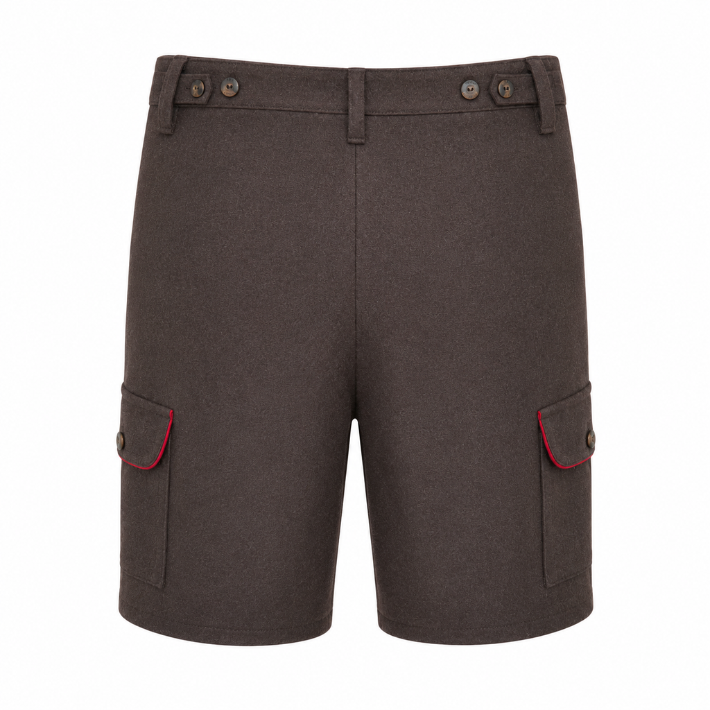 Ranger Shorts (Brown + Red piping)