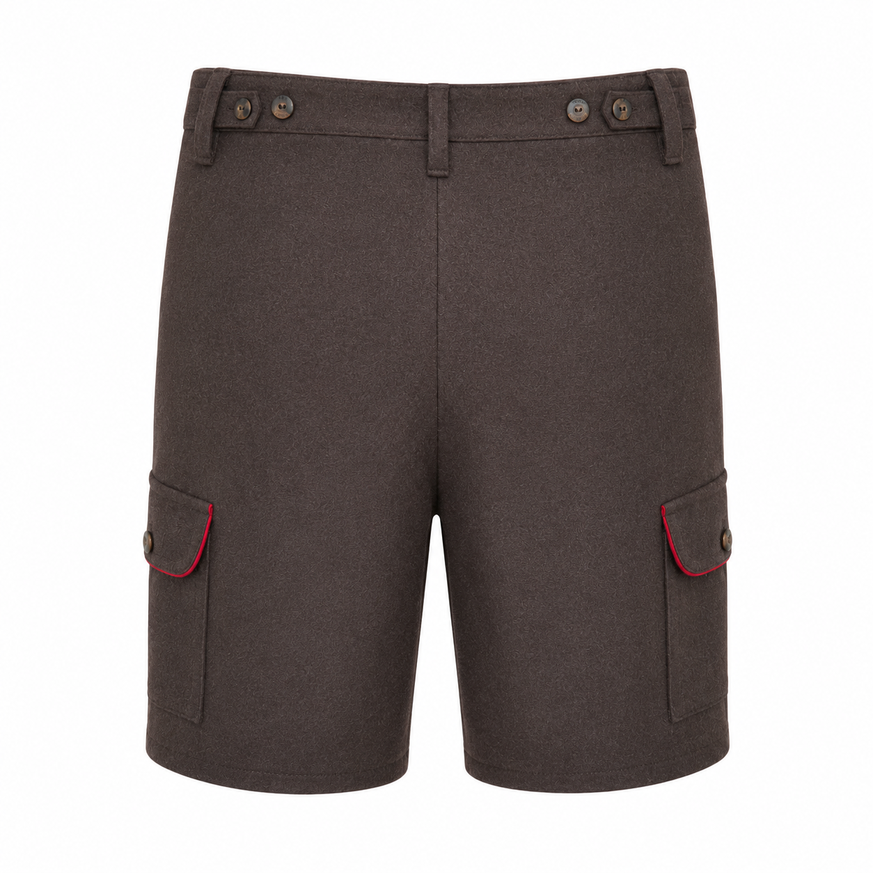Ranger Shorts (Brown + Red piping)