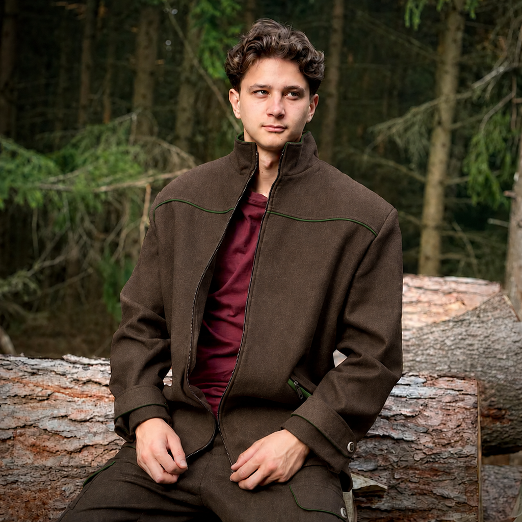 FORST Hunting Loden Jacket - Green Piping