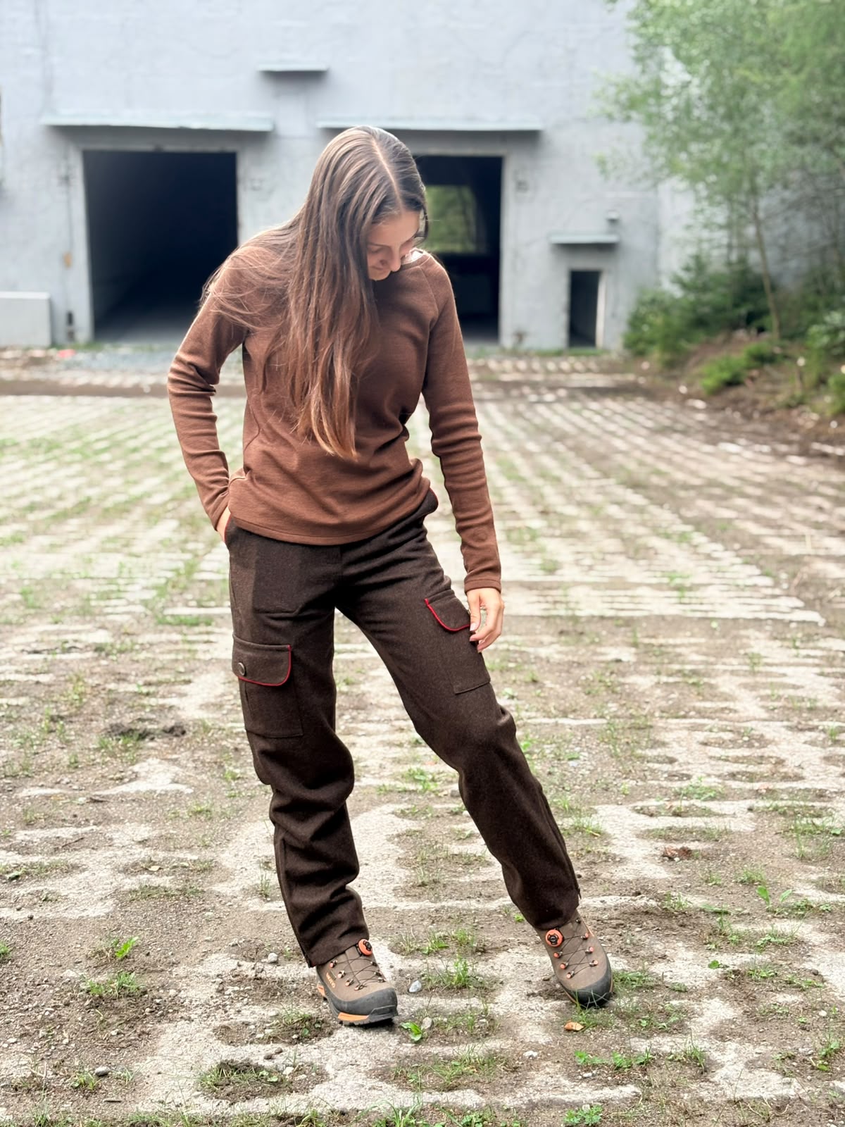 Loden Women's Trousers “Forst” – Red Piping